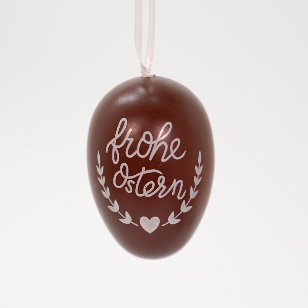 Kit 24 Ovos de Páscoa Pendente Marrom Enfeitado Decoração
