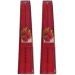 Kit 24 Vela Retorcida Natalina Enfeite Vermelho Festiva 20cm