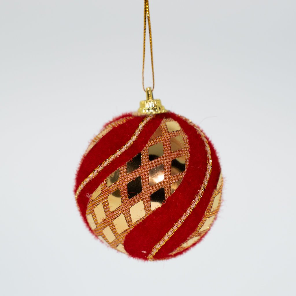 Kit 24Un Enfeite Bolas Vermelha Decorativa Arvore Natal 60mm