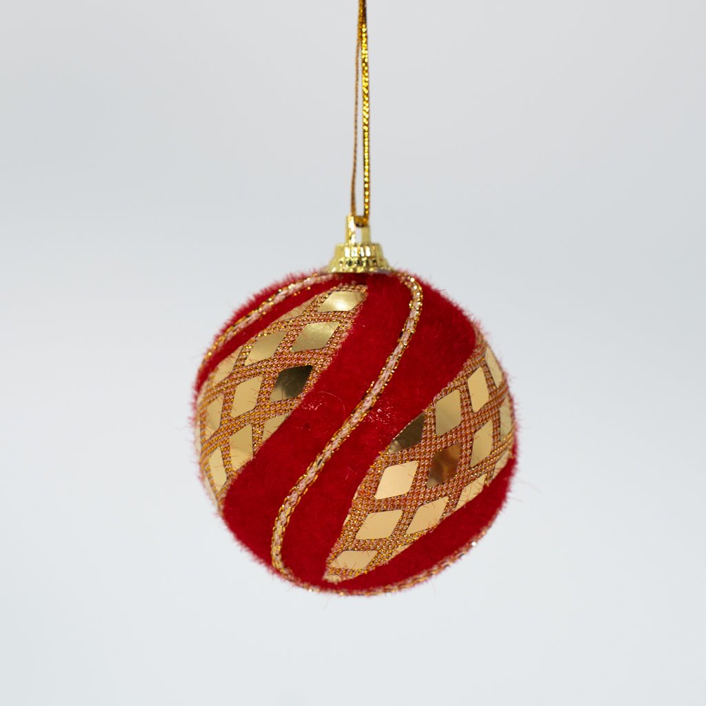 Kit 24Un Enfeite Bolas Vermelha Decorativa Arvore Natal 60mm