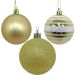 Kit 27 Bolas Enfeite Natalino Árvore De Natal Gliter Dourada