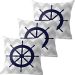 Kit 3 Capas De Almofadas Timão Azul Navegação Marítima