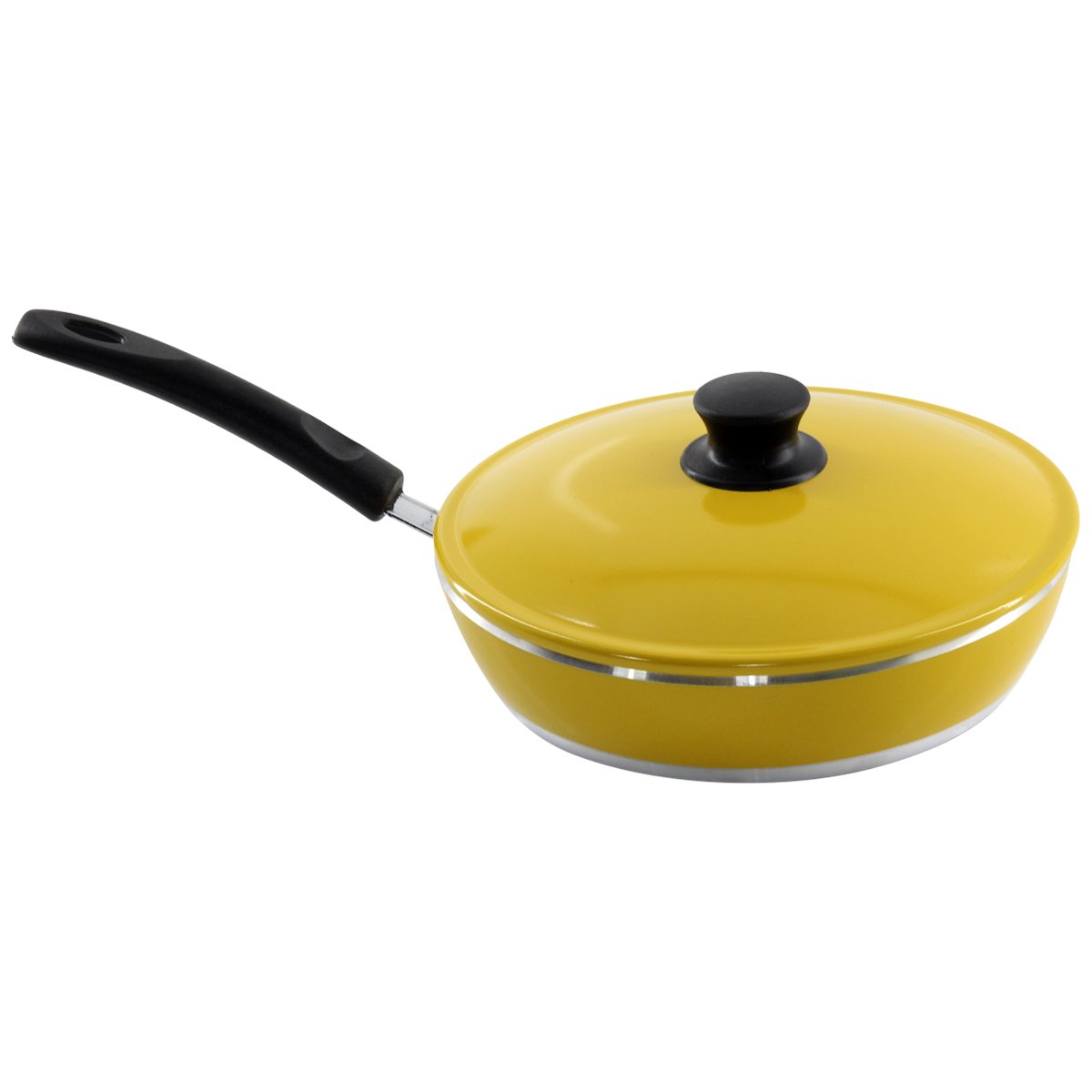Kit 3 Panelas + Frigideira Gulê Alumínio 4 Peças Amarelo