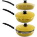 Kit 3 Panelas + Frigideira Gulê Alumínio 4 Peças Amarelo