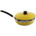 Kit 3 Panelas + Frigideira Gulê Alumínio 4 Peças Amarelo P