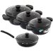 Kit 3 Panelas + Frigideira Gulê Alumínio 4 Peças Preto P