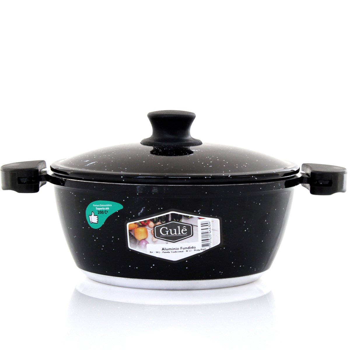 Kit 3 Panelas + Frigideira Gulê Alumínio 4 Peças Preto P