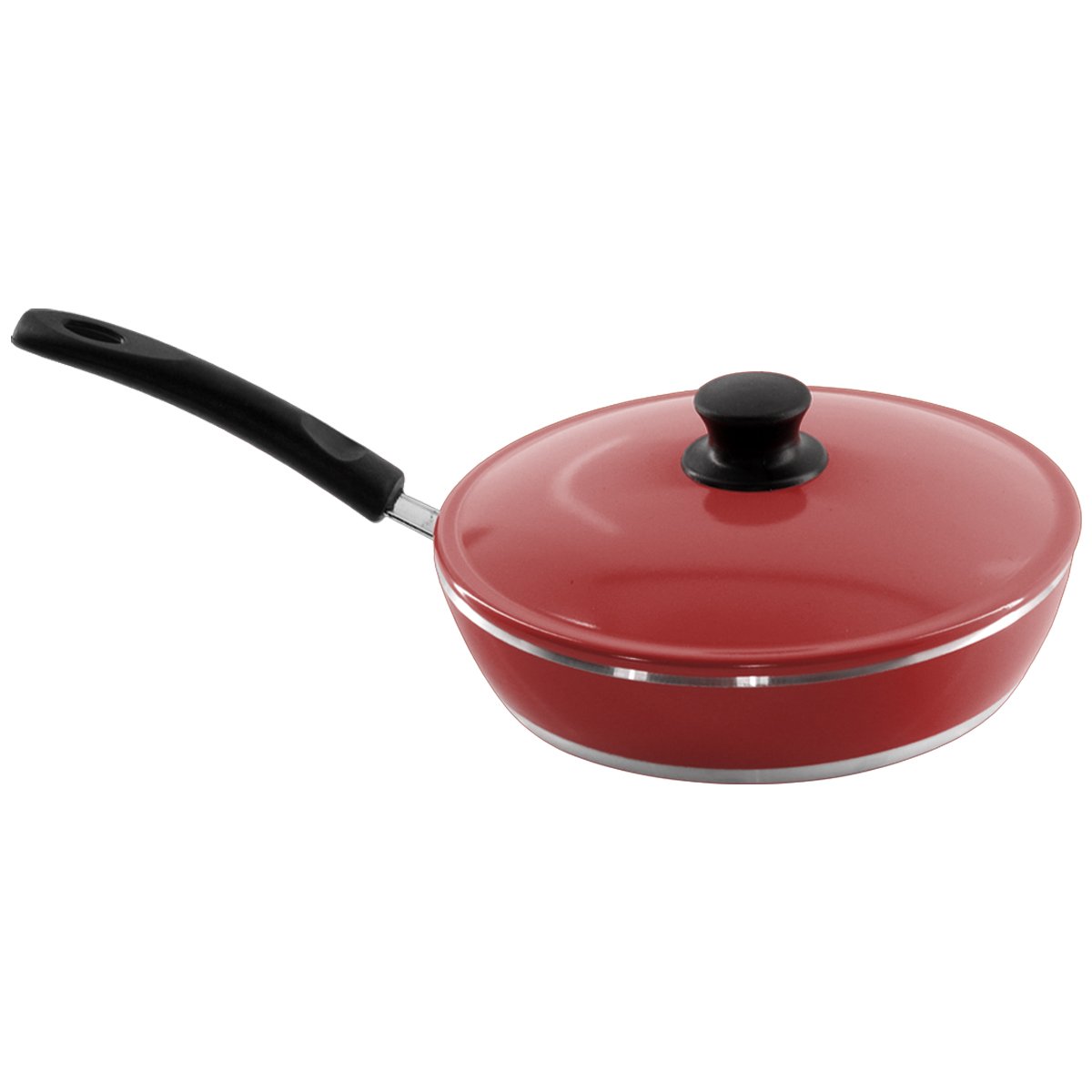 Kit 3 Panelas + Frigideira Gulê Alumínio 4 Peças Vermelho