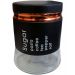 Kit 3 Potes Hermético Coffee Sugar Tea Mantimentos Em Vidro