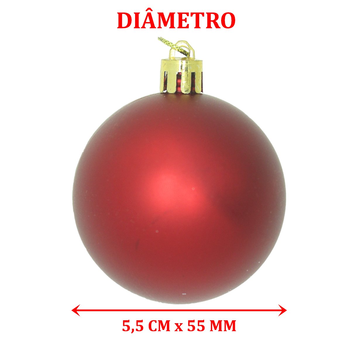 Kit 30 Bolas Vermelha Natal Decoração Árvore De Natal 55mm