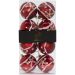 Kit 32 Bolas Enfeite Natalino Árvore Natal Vermelho Branco