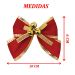 Kit 32 Laços De Bolinhas 10cm Pingentes Dourado Brilhante
