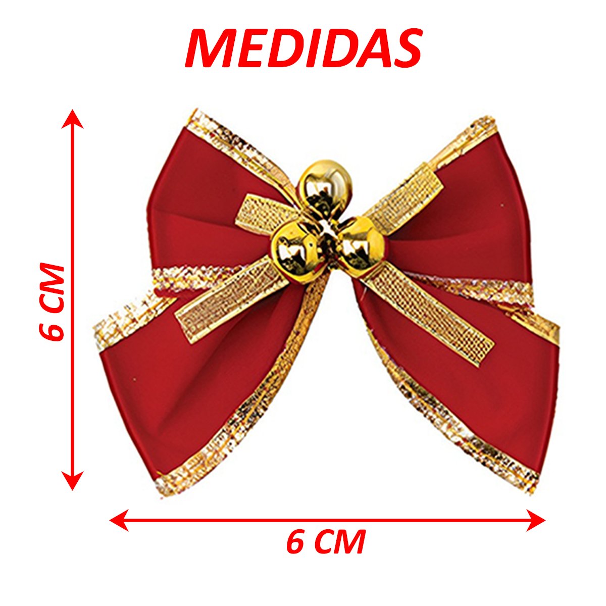 Kit 32 Laços De Bolinhas Natalino Pingentes Árvore Natal 6cm