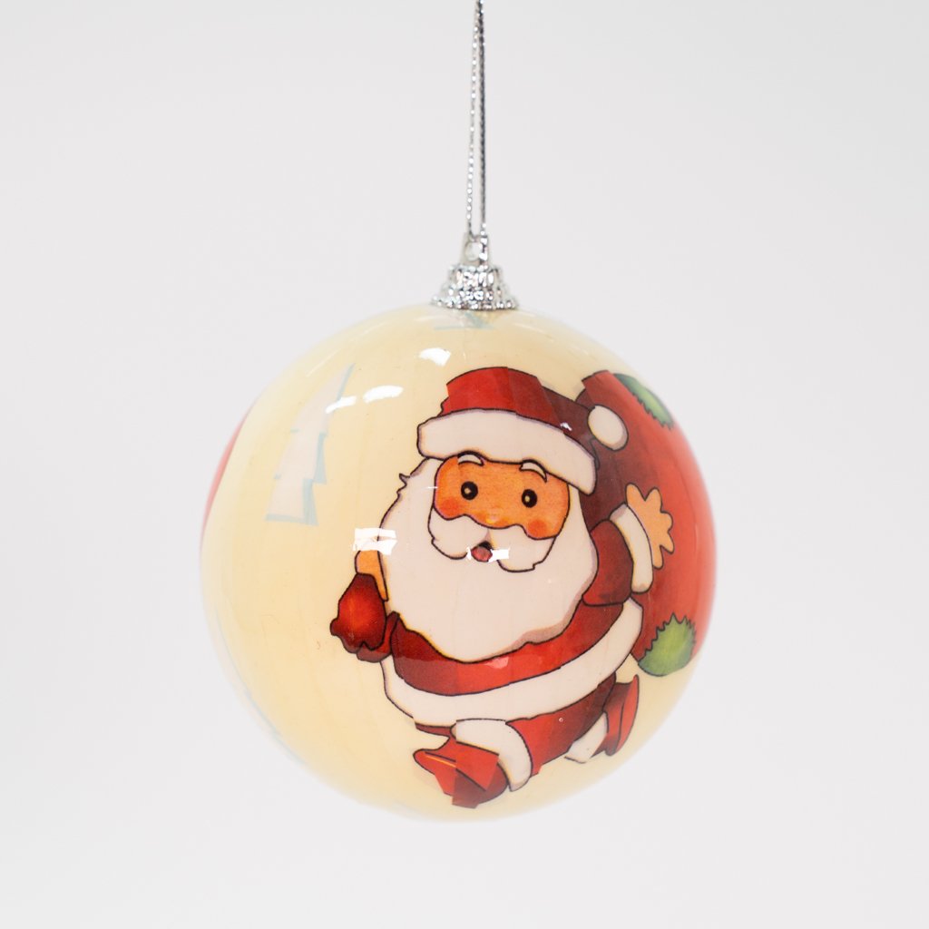 Kit 36 Bola De Natal Árvore De Natal Enfeite Papai Noel 75mm