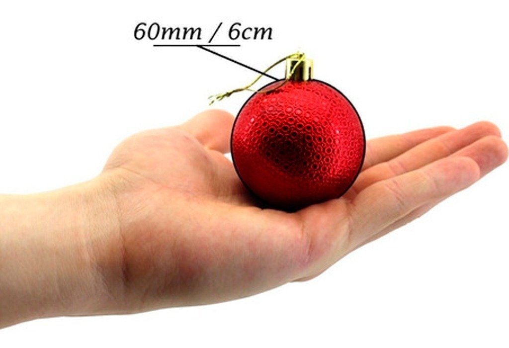Kit 36 Bolas Enfeite Natalino Árvore Natal 60mm Prata