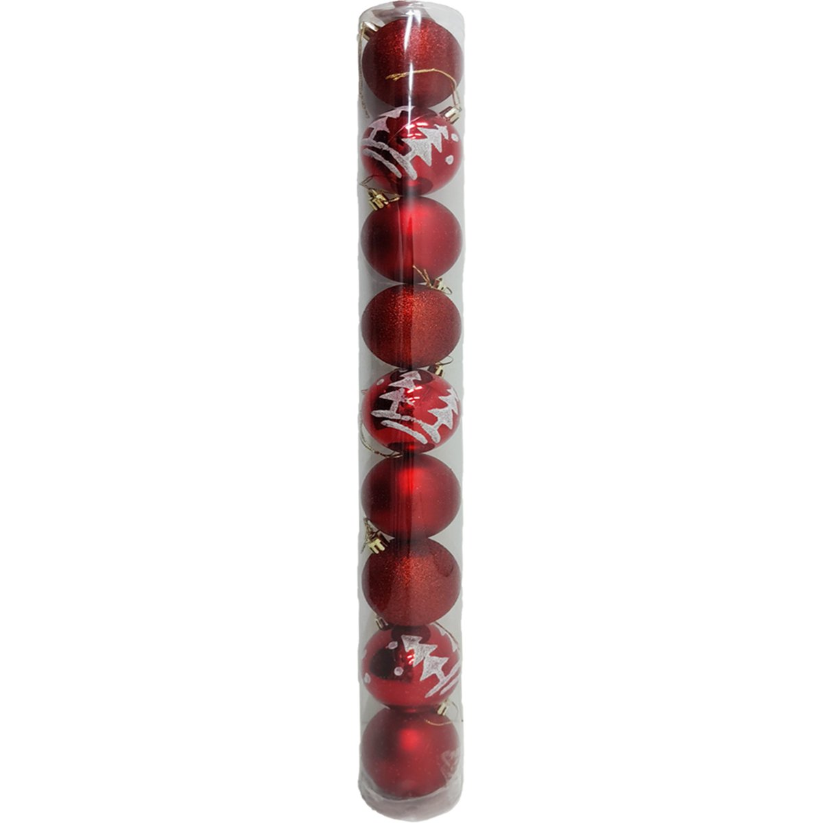 Kit 36 Bolas Enfeite Natalino Árvore Natal Vermelho Glitter