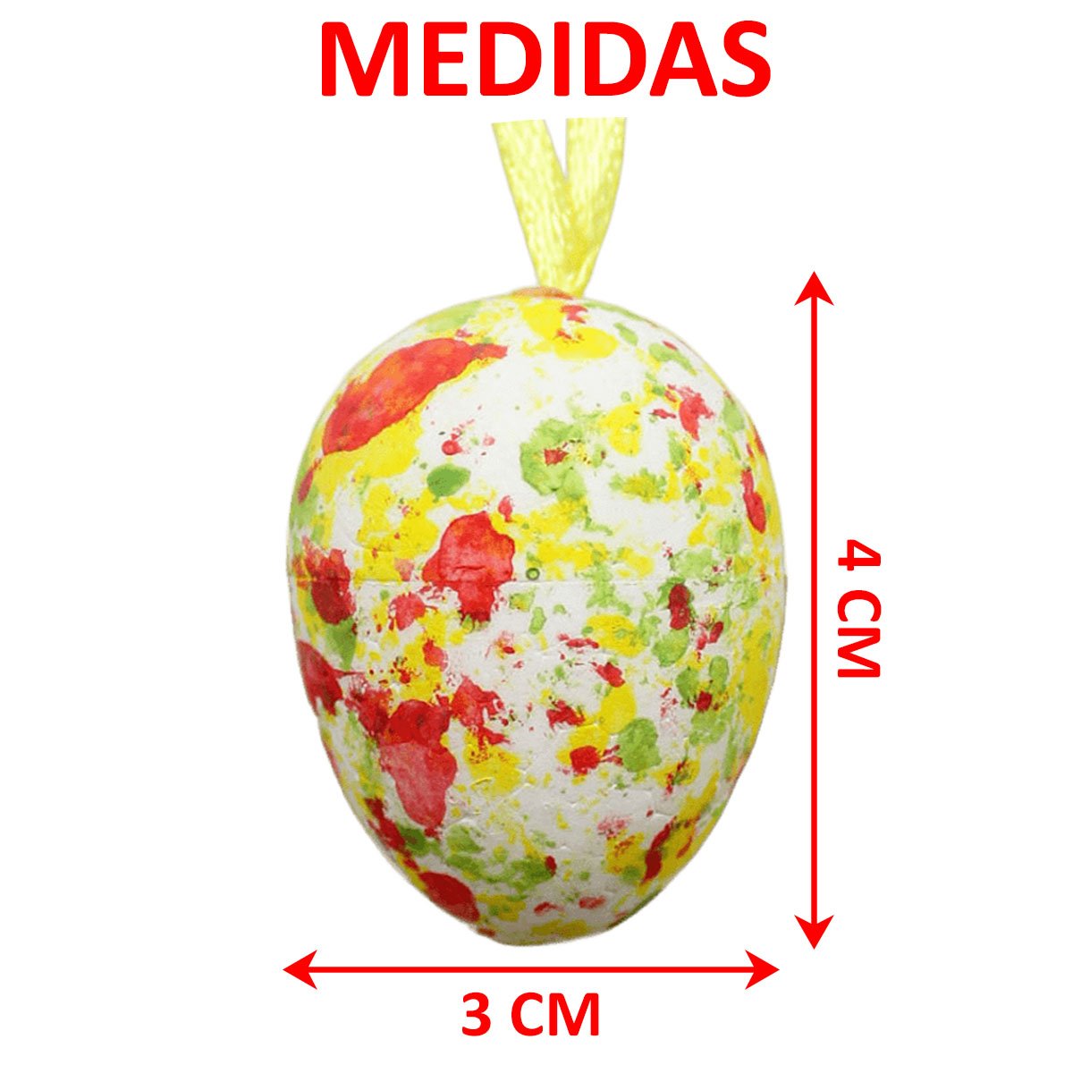 Kit 36 Ovos Pendentes De Páscoa Coloridos Cesta Decorativo