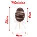 Kit 36 Ovos de Páscoa Enfeite Decorativo Chocolate com Haste