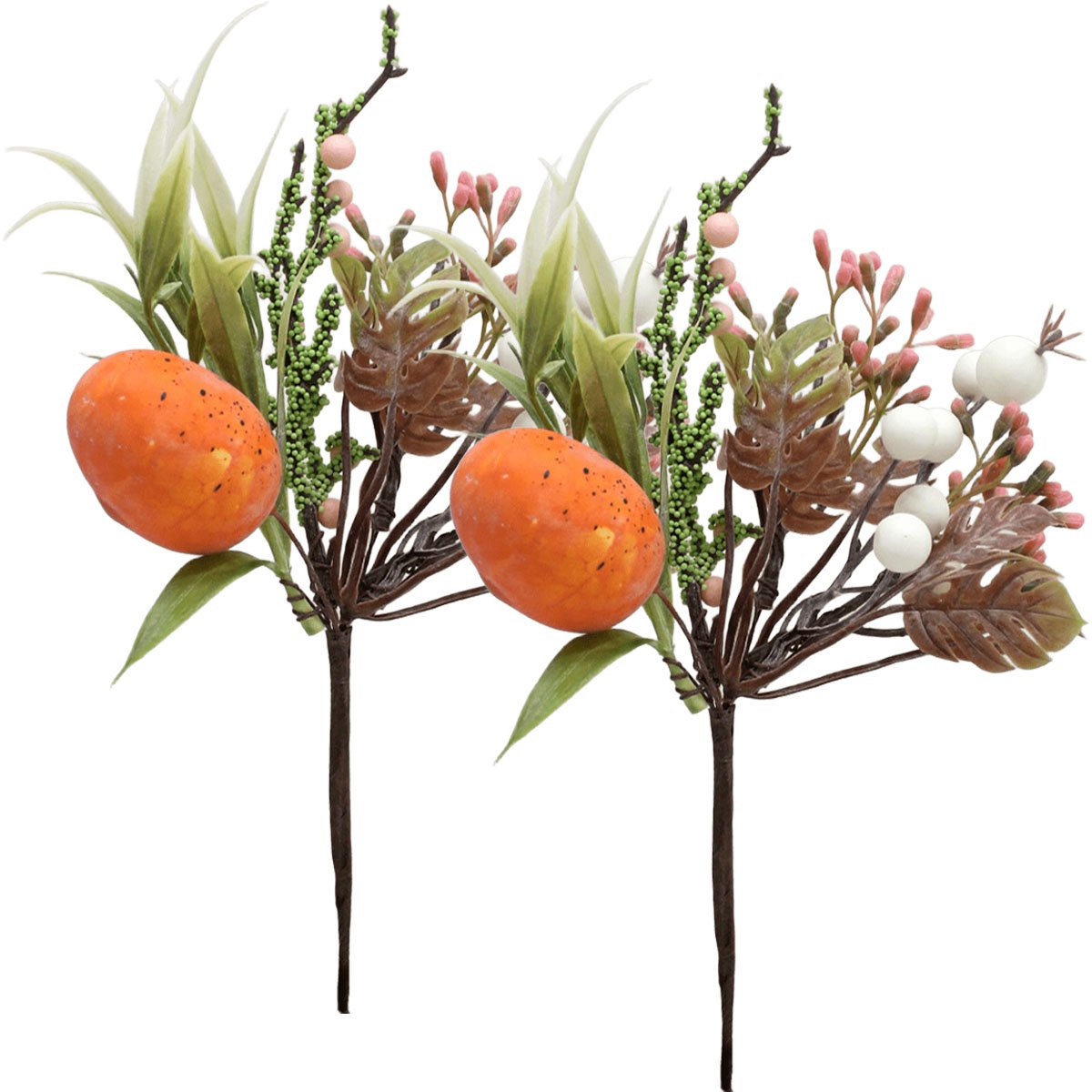 Kit 4 Arranjos Artificial Decoração Páscoa Ovos Coelho 23cm