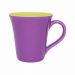 Kit 4 Canecas Tulipa Bicolor Verde e Violeta Oxford® Cerâmica 330ml