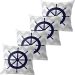 Kit 4 Capas De Almofadas Timão Azul Navegação Marítima