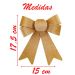 Kit 4 Enfeite Árvore Natal Laço Dourado 17,5cm