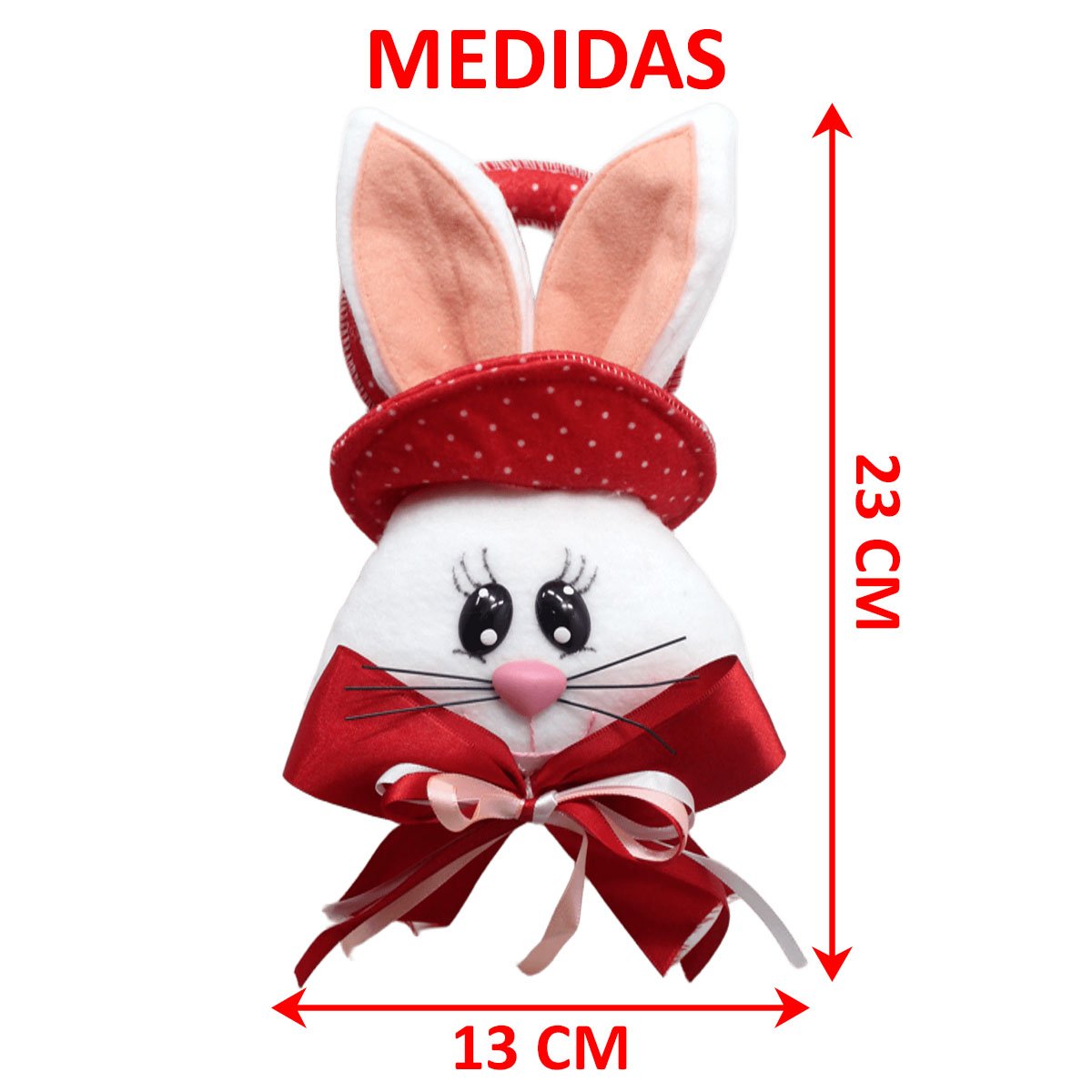 Kit 4 Pendente Páscoa Coelho Para Porta Trinco Enfeite 23cm