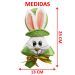 Kit 4 Pendente Páscoa Coelho Para Porta Verde Enfeite 23cm