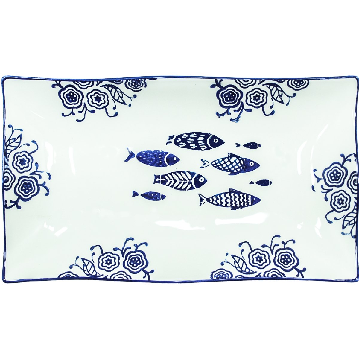 Kit 4 Petisqueiras Bowl Grande Travessa Peixe Oceano 550ml