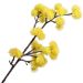 Kit 4 Plantas Artificiais Mamona Amarela Enfeite Jardim 70cm