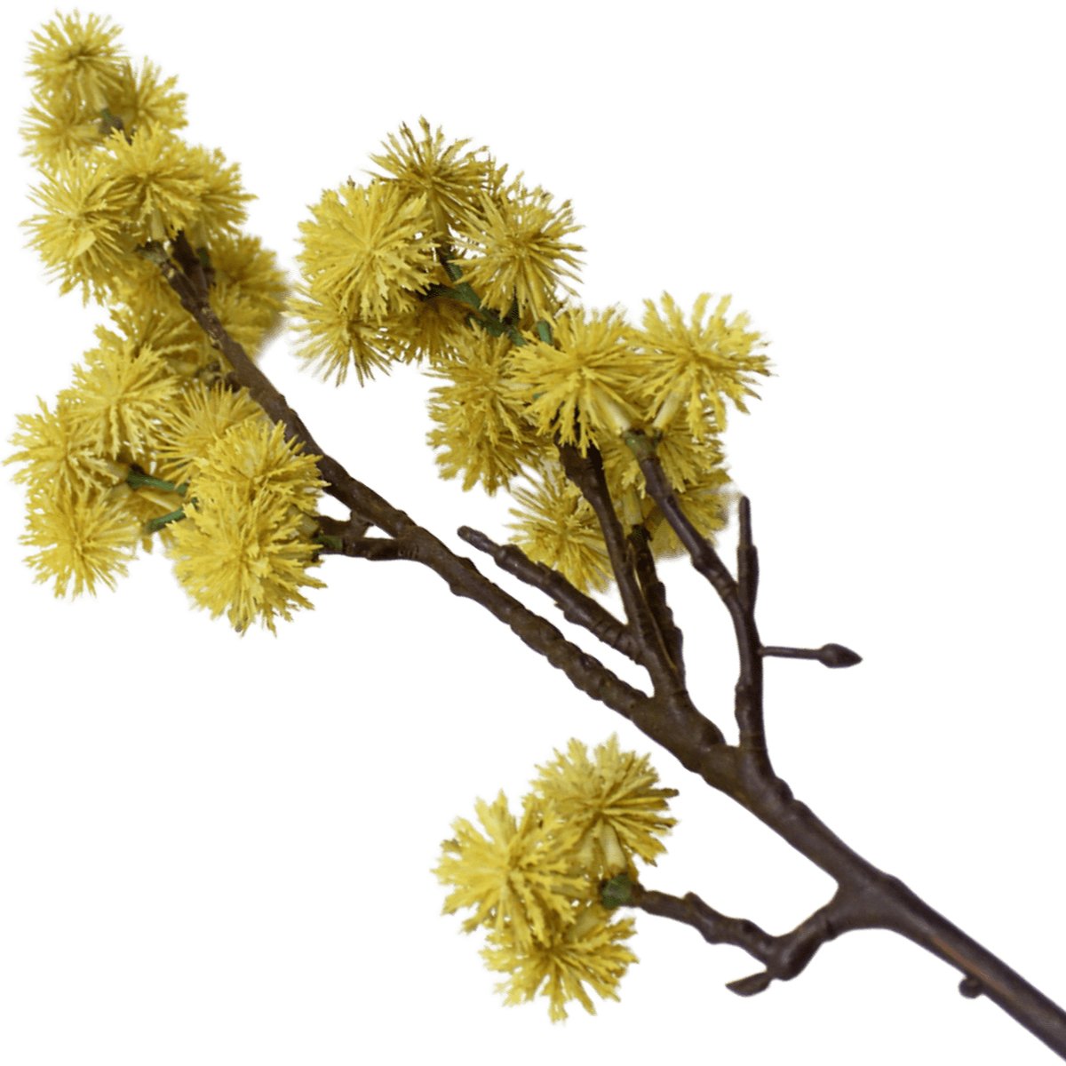 Kit 4 Plantas Artificial Mamonas Amarelo Escuro Jardim 70cm