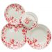 Kit 4 Pratos De Sobremesa Donna Jardim Oriental Oxford® Cerâmica 19cm