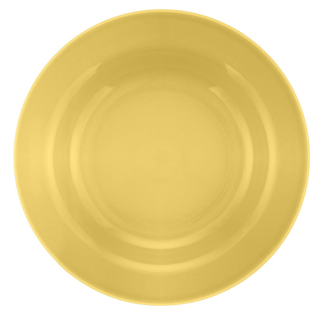 Kit 4 Pratos Fundos Biona Amarelo Oxford® Cerâmica 22cm