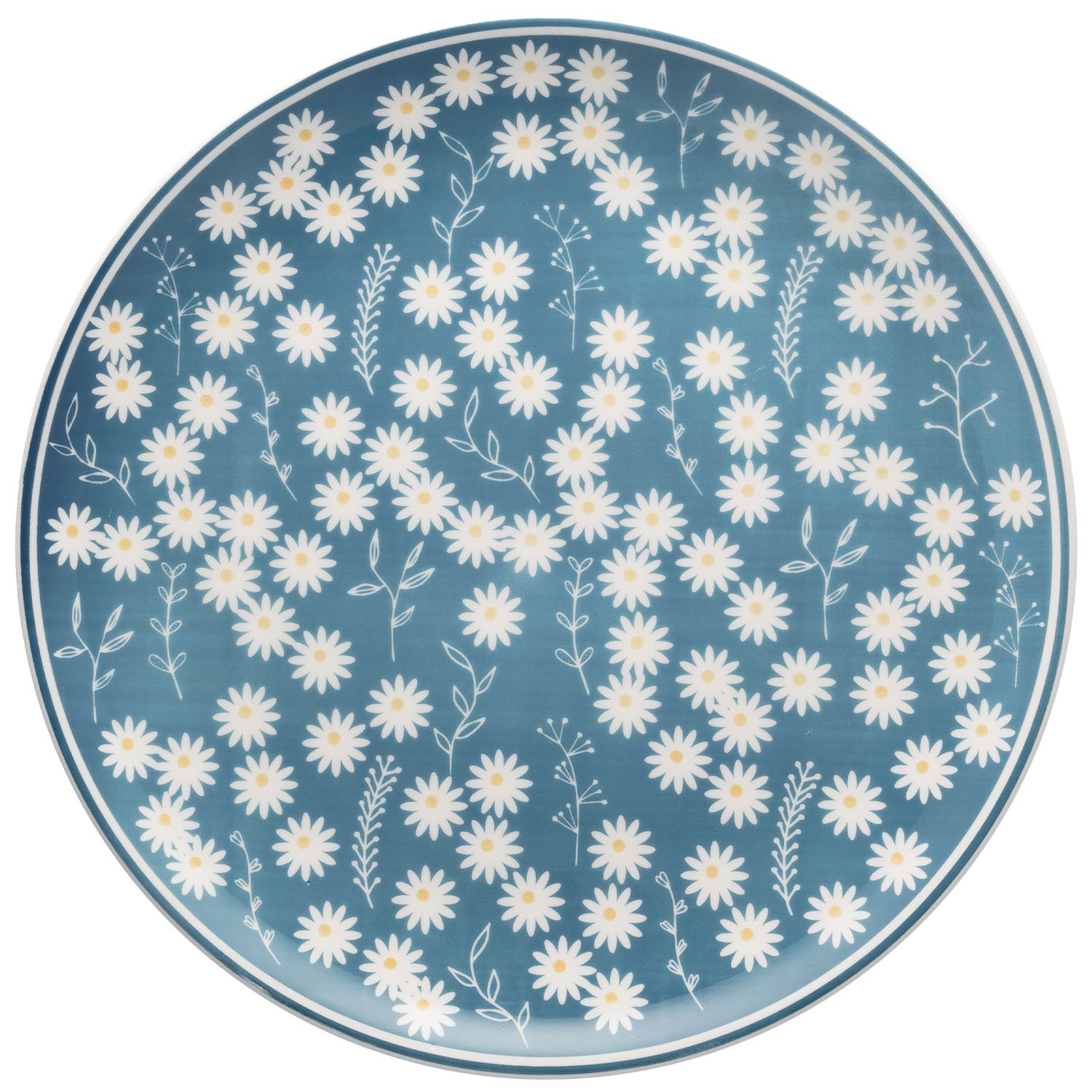 Kit 4 Pratos Rasos Unni Daisy Oxford® Cerâmica 26cm