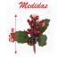Kit 4 Ramo Artificial Frutas Vermelhas Decoração Natal 20cm