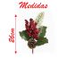 Kit 4 Ramo Artificial Frutas Vermelhas Decoração Natal 26cm