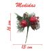 Kit 4 Ramos Romã Decoração De Natal Artificial Com Detalhes Branco 16cm
