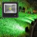 Kit 4 Refletores Led Holofote Externo Jardim Muro 20w Verde