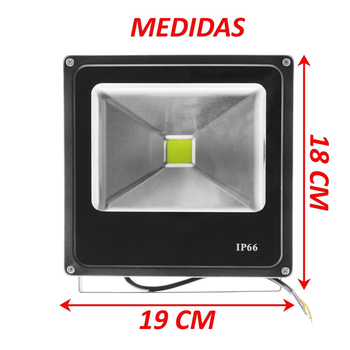 Kit 4 Refletores Led Holofote Externo Jardim Muro 20w Verde
