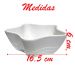 Kit 4 Tigelas Bowl Melamina Estrela Branca 600Ml