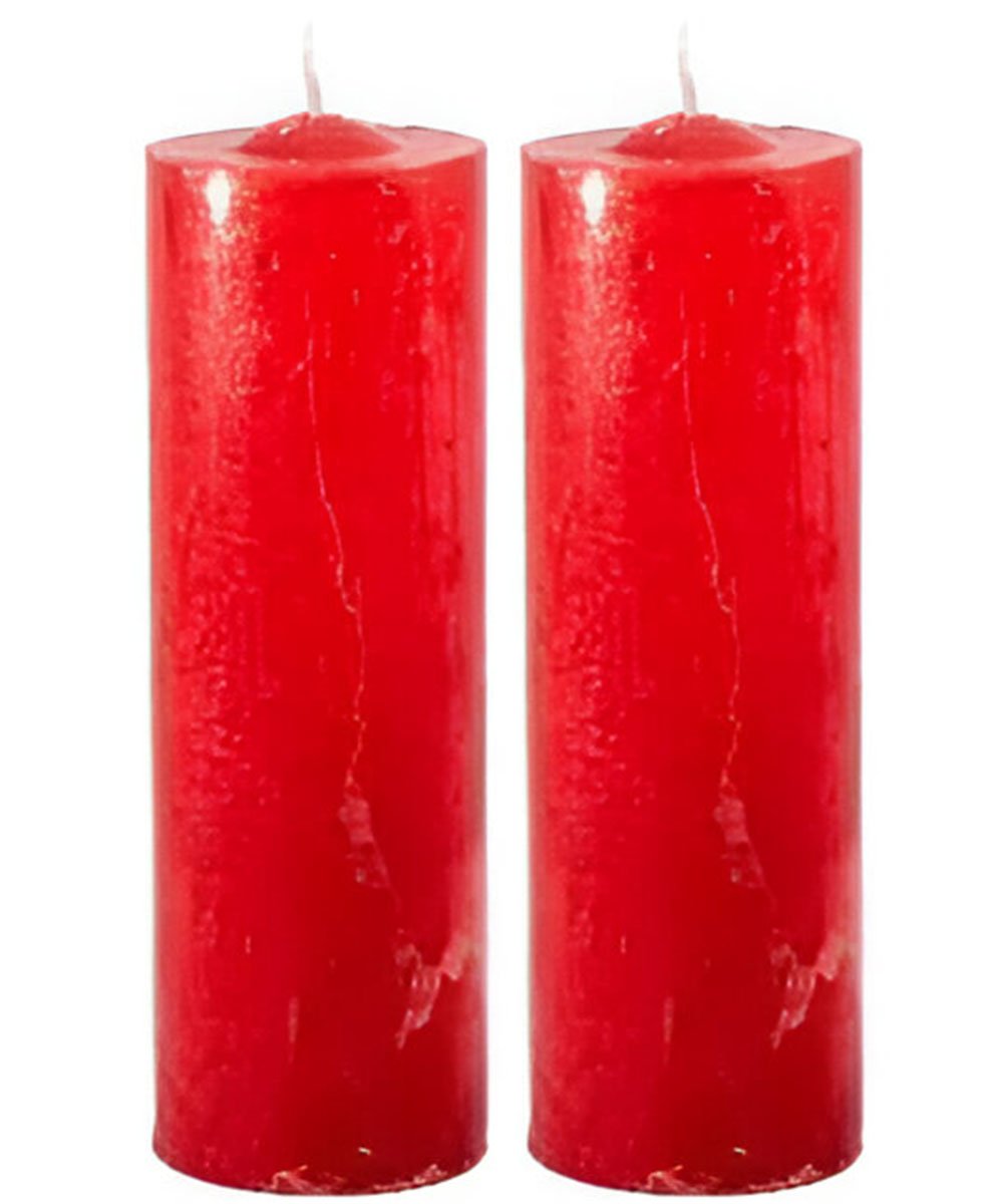 Kit 4 Velas 7 Dias Votiva Clássica Vermelha Decorativa 15cm