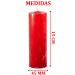 Kit 4 Velas 7 Dias Votiva Clássica Vermelha Decorativa 15cm