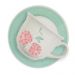 Kit 4 Xícaras Donna Bloom Oxford Cerâmica 180 Ml