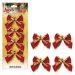 Kit 40 Laços De Bolinhas 10cm Pingentes Dourado Brilhante