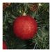 Kit 48 Bolas Enfeite Árvore Natal Vermelha Glitter 4,8cm