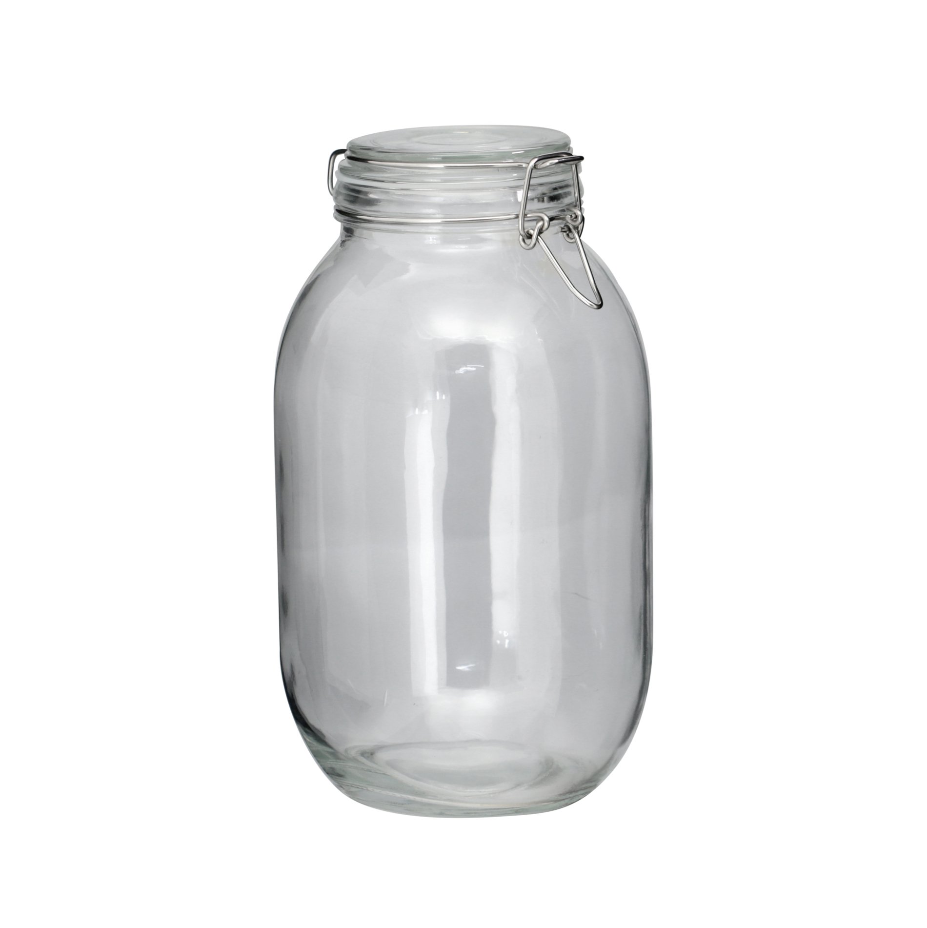 Kit 5 Potes De Vidro Hermético Tampa Vedação Conserva 3,1L