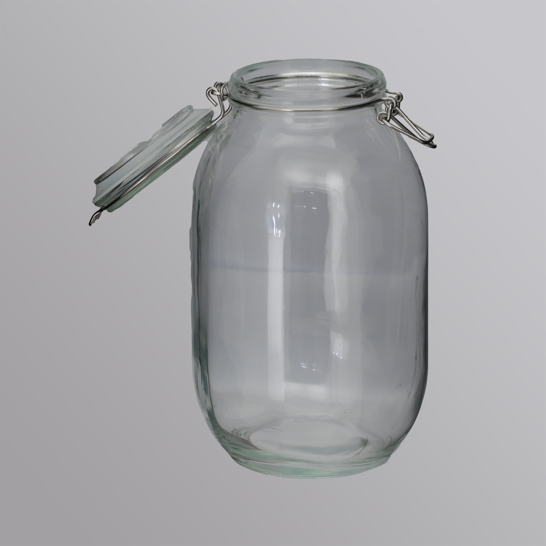 Kit 5 Potes De Vidro Hermético Tampa Vedação Conserva 3,1L