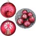 Kit 6 Bolas De Natal Enfeite Árvore De Natal Vermelha 80mm