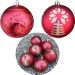 Kit 6 Bolas De Natal Enfeite Árvore De Natal Vermelha 80mm