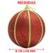 Kit 6 Bolas Glitter Vermelho Árvore De Natal Artesanal 8cm